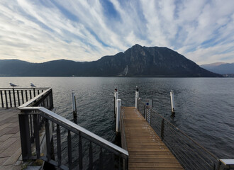 Fototapeta premium landing stage in Campione