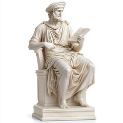 Fototapeta premium Stoic Greek Male Statue | Ancient History, Classical Art, Sculpture, Museum Exhibit, Historical Heritage, Greek Culture