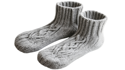 Cozy Knitted Grey Socks for Comfort and Style in Winter Cozy, knitted socks in grey are perfect for keeping your feet warm during the chilly winter months, adding a touch of style to any outfit..