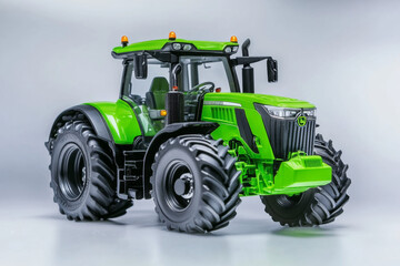 Obraz premium Tractor for farm work, modern agricultural transport working in the field, modern tractor close-up