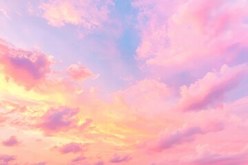 A breathtaking dawn sky, painted with vivid hues of pink, orange, and a touch of purple.