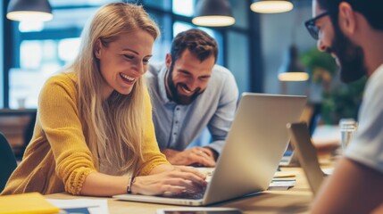 Tech-Driven Financial Advisory. Business Team Collaborating with Digital Tools and Reports
