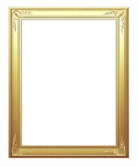 A blank, ornate gold picture frame ready for artwork or photography.