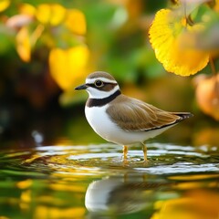 Yellow and green water bird.