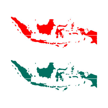 Indonesia map icon vectors illustration symbol design