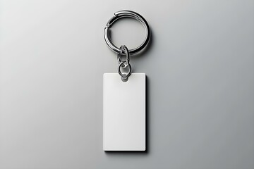 Blank Keychain Mockups on Grey Backgrounds