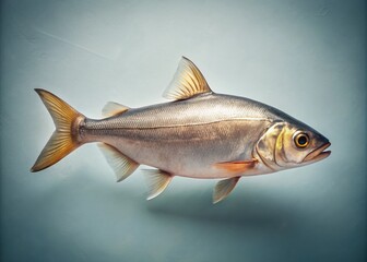 Obraz premium Minimalist Swai Fish Photography: Clean Images of Pangasius Bocourti
