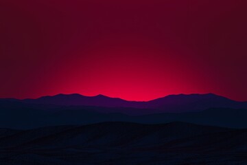 Fototapeta premium In the early morning, a dense mist blankets the mountains and the sky before the sun rises.