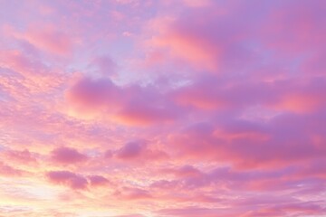 Naklejka premium At sunrise, the sky displayed a pink-orange color with scattered clouds.