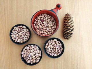 Beans on the table