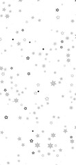 A digital illustration of silver stars scattered on a black background, creating a twinkling and festive atmosphere