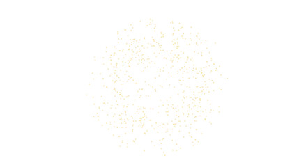 Abstract Golden Confetti Scattered on White Background