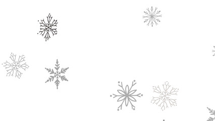 Snowflakes - With Realistic Snowflakes Overlay On Light Silver Backdrop. Xmas Holidays