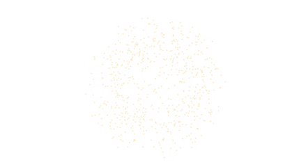 Abstract Gold Glitter Scattered on White