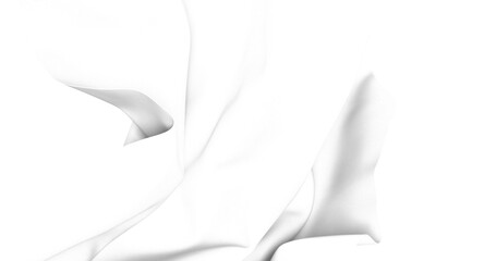 A close-up of white fabric with wrinkles and texture, perfect for backgrounds or design elements.