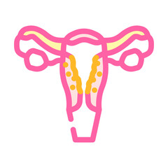 pelvic inflammatory woman disease color icon vector. pelvic inflammatory woman disease sign. isolated symbol illustration