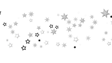 A digital illustration featuring white stars on a black background creating an abstract and cosmic starry night.