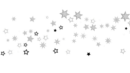A digital illustration featuring white stars on a black background creating an abstract and cosmic starry night.