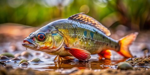 Muddy Fish Photo: Swamp Fish, Mud Carp, Aquatic Life, Dirty Fish, Fish in Mud, River Fish, Pond Fish,  Muddy Water Fish, Wildlife Photography, Nature Photography