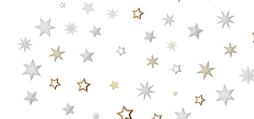 Abstract digital illustration featuring a pattern of stars in various sizes and colors.