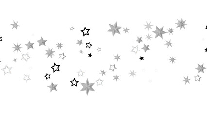 A digital illustration featuring white stars on a black background creating an abstract and cosmic starry night.