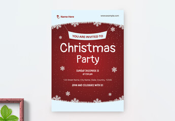 Christmas Invitation Flyer Design Template