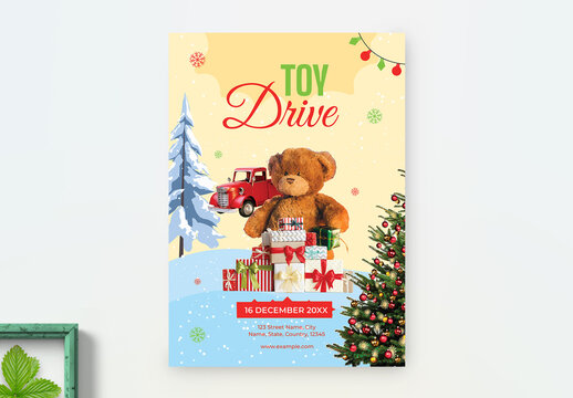 Toy Drive Flyer Poster Layout