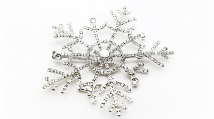 The Delicate Snowflake Isolated on White Background: A Captivating Symbol of Winter's Beauty and Purity.