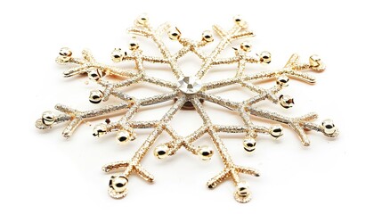 The Delicate Snowflake Isolated on White Background: A Captivating Symbol of Winter's Beauty and Purity.