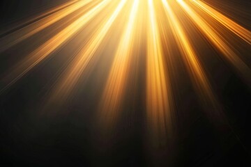 Obraz premium Sunlight rays highlighted against a black background for overlay purposes.