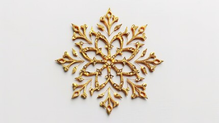 The Delicate Snowflake Isolated on White Background: A Captivating Symbol of Winter's Beauty and Purity.
