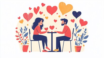 Valentine Card Flat Icon Vector Isolated Illustration for Romantic Greeting Designs