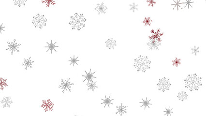 Snowflake Dance: Radiant 3D Illustration Showcasing Falling Christmas Snowflakes in Harmony