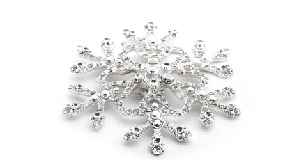 The Delicate Snowflake Isolated on White Background: A Captivating Symbol of Winter's Beauty and Purity.