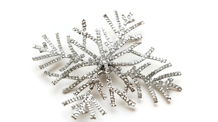 The Delicate Snowflake Isolated on White Background: A Captivating Symbol of Winter's Beauty and Purity.