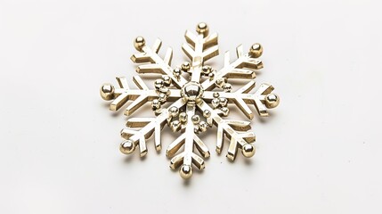 The Delicate Snowflake Isolated on White Background: A Captivating Symbol of Winter's Beauty and Purity.