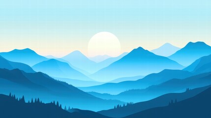 Serene sunrise over majestic mountains a tranquil nature photography experience