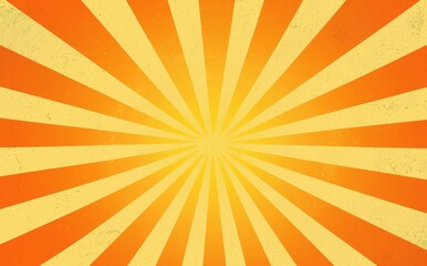 A large image in yellow and orange hues depicting the intense summer sun radiating heat.