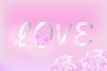 Naklejka premium Pink Valentine background with copy space, illustration vector.