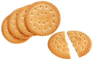 composição com biscoito doce isolado em fundo transparente