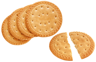 composição com biscoito doce isolado em fundo transparente