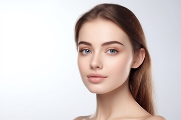 Radiant Beauty: Young Woman with Fresh, Glowing Skin