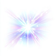 Stars shining brightly, set against a transparent white backdrop, with effects such as glare, radiance, and an explosion of light. The stunning brilliance of stars and beautiful sun glare.