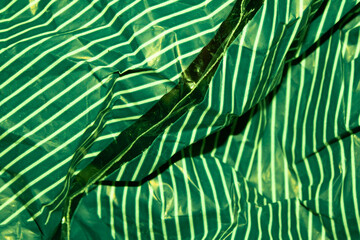 Sweet Wrapper Fine Stripes Lines on Plastic Paper Crumpled Warped Vertical or Horizontal Lined Background
