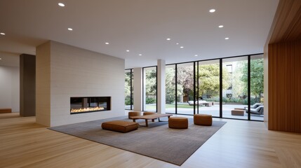 A luxurious recreation room with a billiards table and modern furnishings, offering a stylish space for leisure and entertainment.