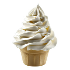 whipped cream with golden sugar soft dessert topping bakery garnish sweet creamy festive frosting isolated on png transparent background