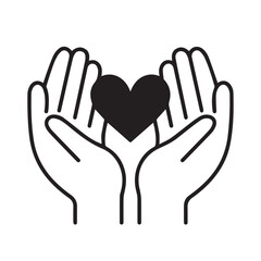 Fototapeta premium heart vector silhouette