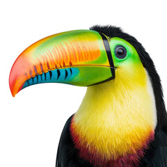 Obraz premium colorful toucan with large beak, showcasing vibrant feathers and details