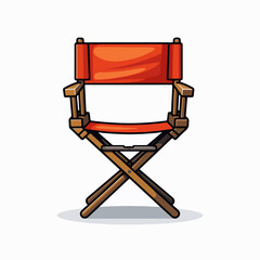 Cinema Director Chair Isolated Icon Vector Illustration for Filmmaking Industry Use