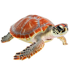 Fototapeta premium Majestic sea turtle gliding gracefully through water, showcasing beauty